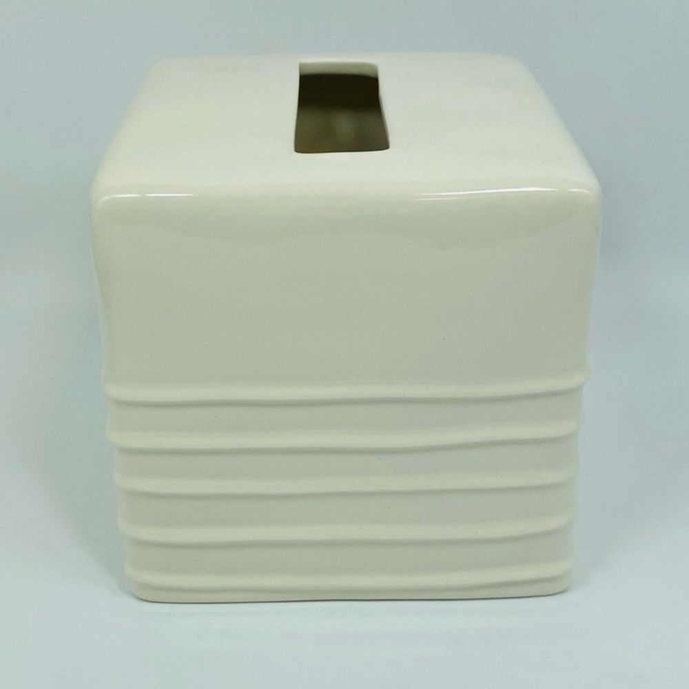 NWOT Rae Dunn TISSUES Box Cover Holder - Picture 2 of 3